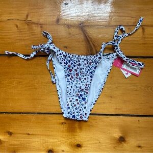 NEW Xhilaration Heart Print String Bikini Bottom - Size Small - NWT